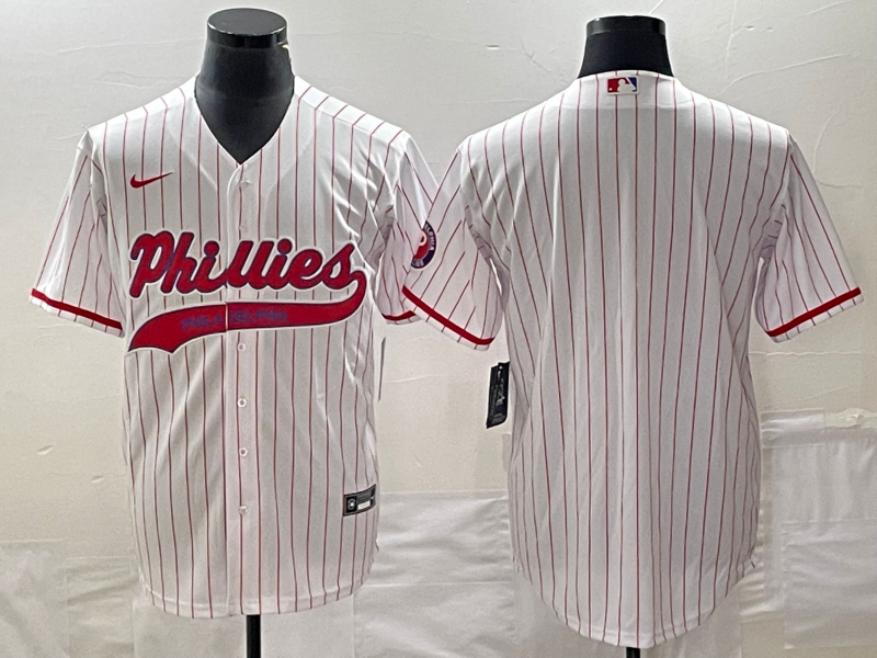 Men's Philadelphia Phillies White Home Blank Jersey Joint Edition